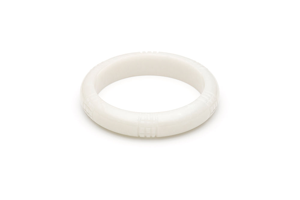 Vintage Style Bangle in Cloud Grey Fakelite