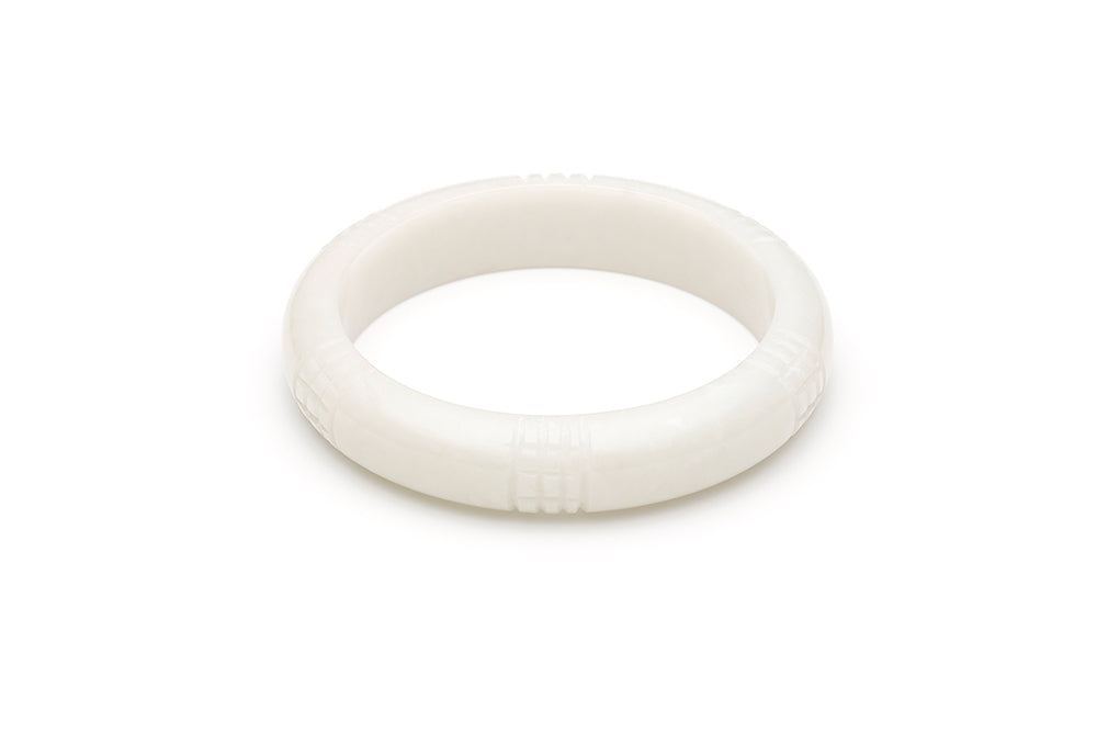 Vintage Style Bangle in Cloud Grey Fakelite