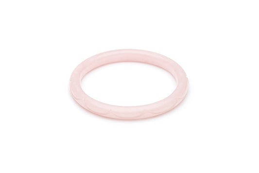 1950s Style Narrow Bangle in Pale Peach