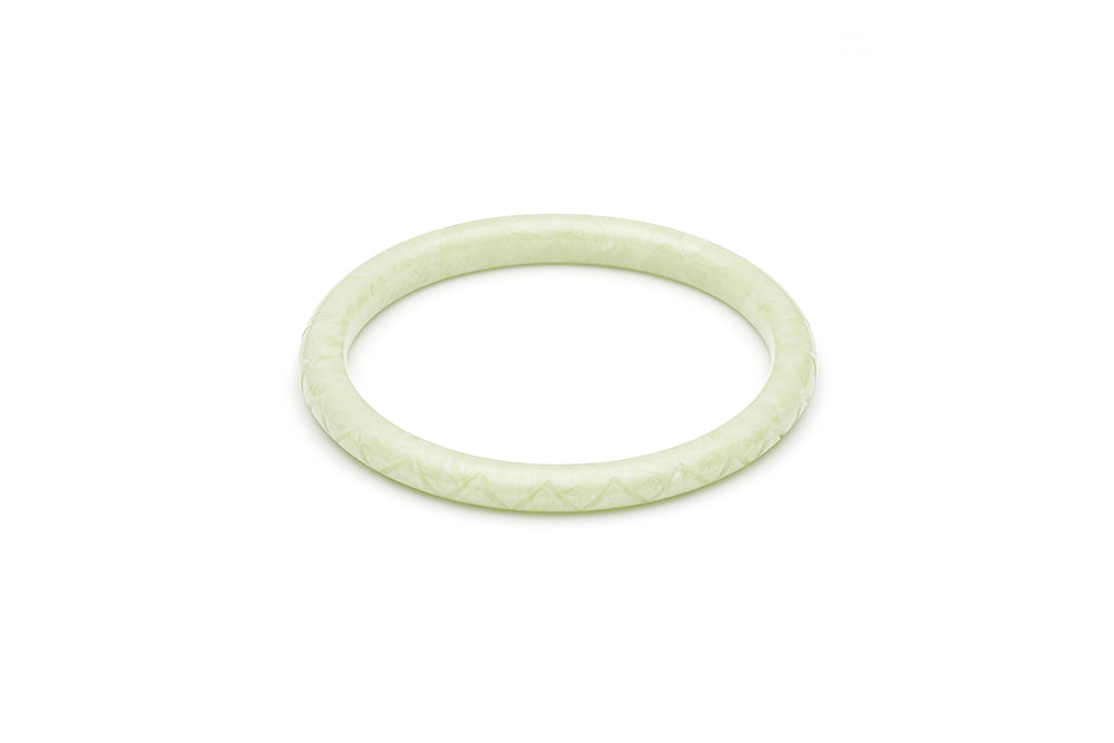 1940s Bakelite Style Lichen Green Bangle