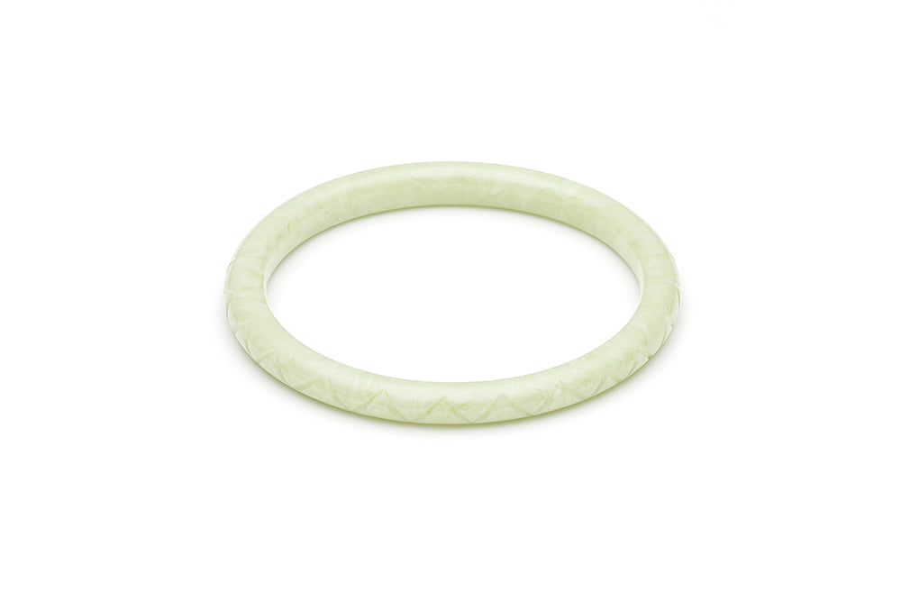 1940s Bakelite Style Lichen Green Larger Duchess Bangle