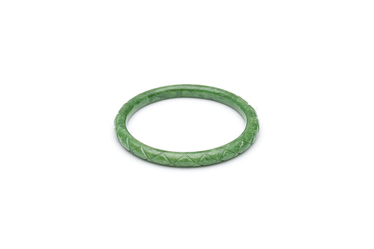 1940s Bakelite Style Small Sized Green Bangle
