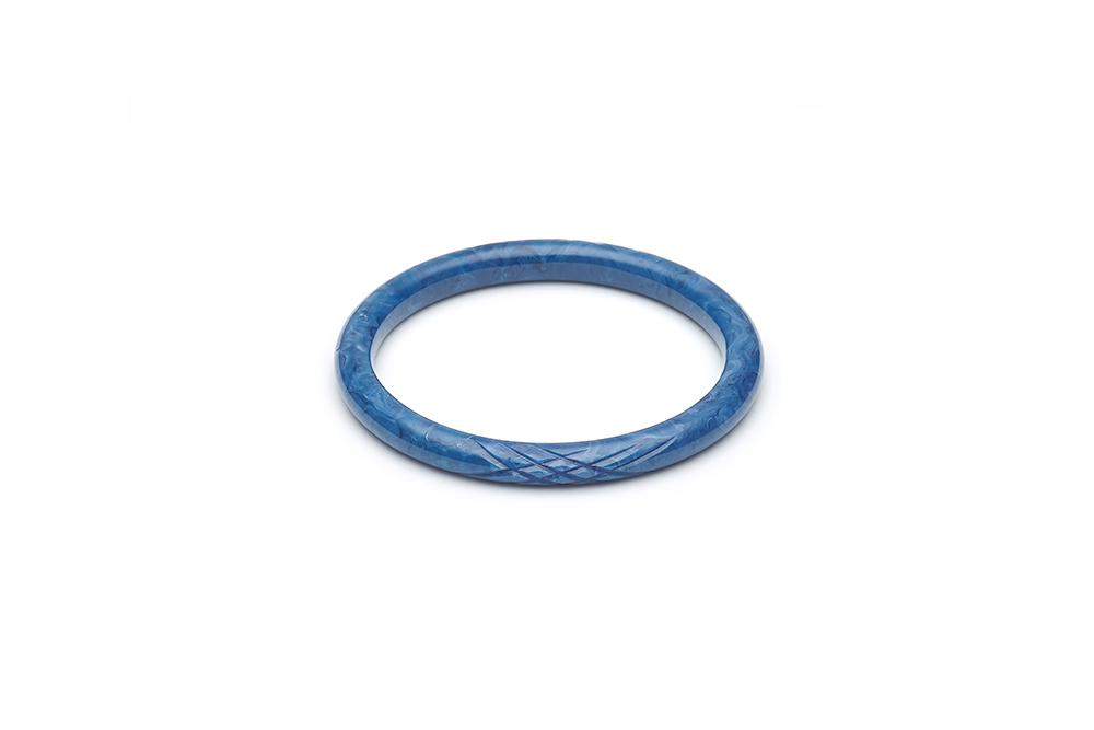 Handmade Narrow Bangle Iin Smaller Size Periwinkle Blue