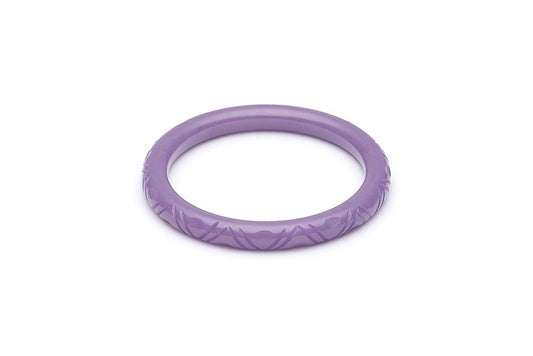 1940s Style Narrow Bangle in Amethyst Purple Fakelite