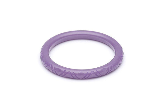 1940s Style Narrow Bangle in Amethyst Purple Fakelite