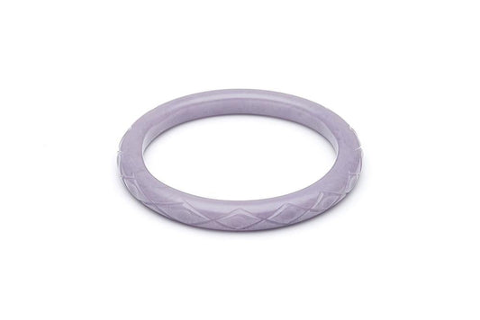 1940s Style Large Size Narrow Duchess Bangle in Lilac Fakelite