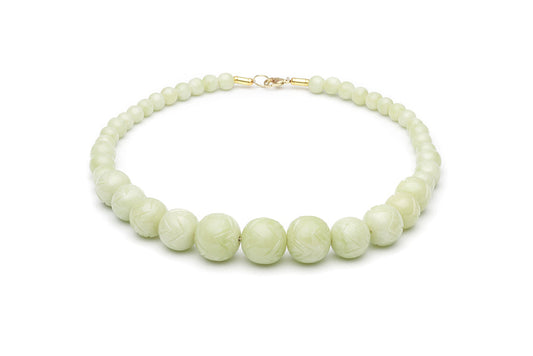 1940s Bakelite Style Pale Green Beads