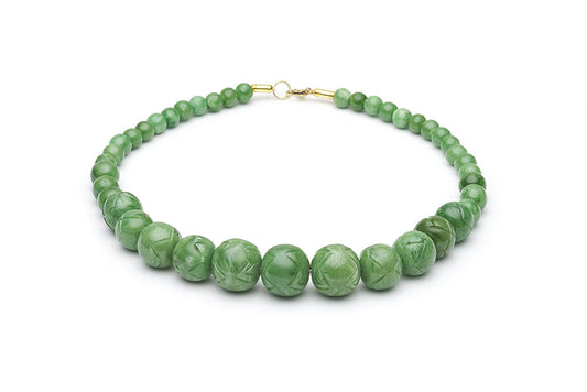 Sage Carved Fakelite Beads