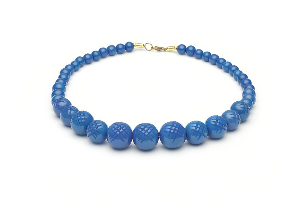 Handmade Bead Necklace in Periwinkle Blue