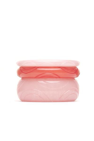 1950s Style Larger Bangle Set of 3 in Peach