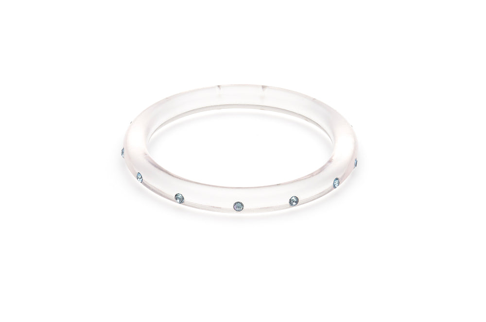 Narrow Bluebell Diamante Bangle