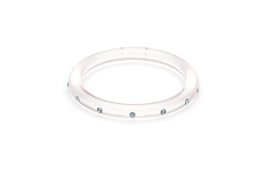 Narrow Bluebell Diamante Bangle