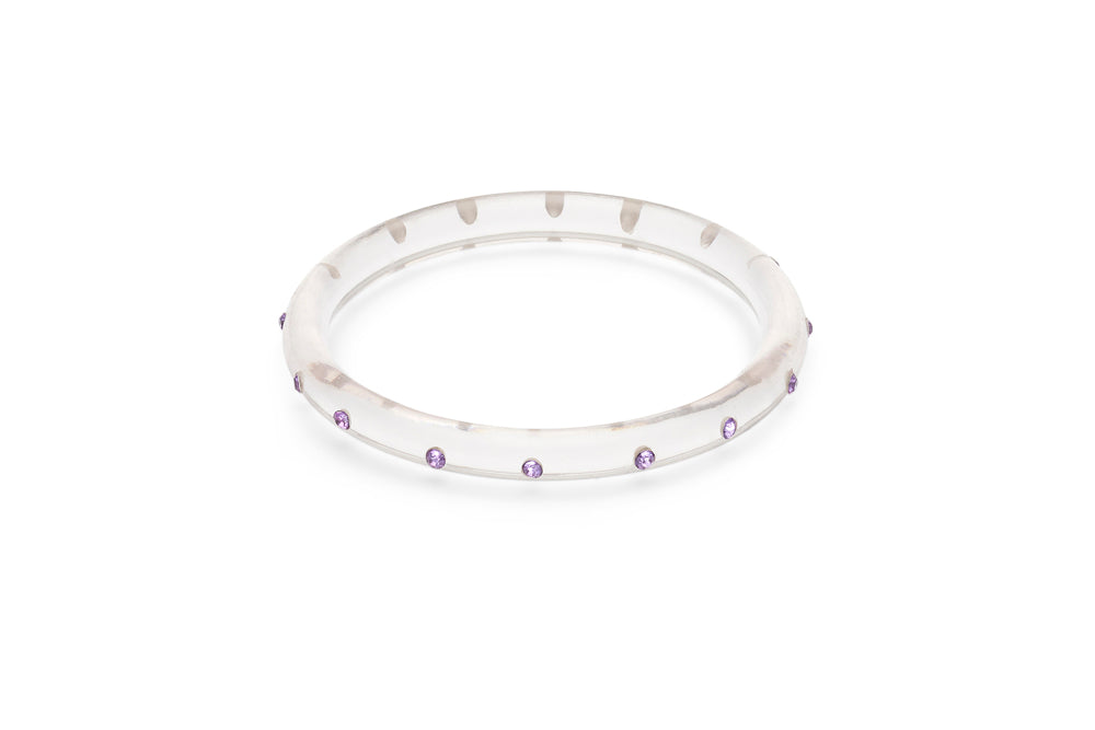 Narrow Wisteria Diamante Bangle