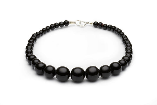 Black Bead Necklace