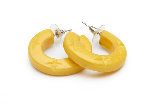 Marigold Fakelite Hoop Earrings