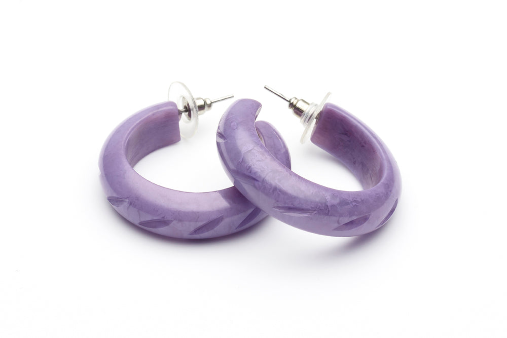Wisteria Fakelite Hoop Earrings