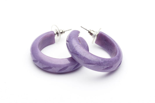Wisteria Fakelite Hoop Earrings