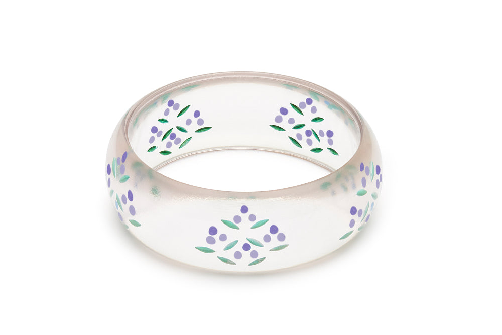 Wide Wisteria Reverse Carved Duchess Bangle