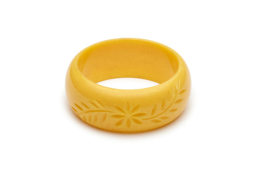 Wide Marigold Fakelite Bangle