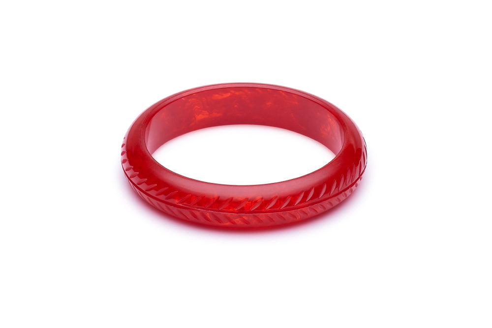 Midi Poppy Red Fakelite Bangle