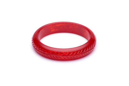 Midi Poppy Red Fakelite Bangle
