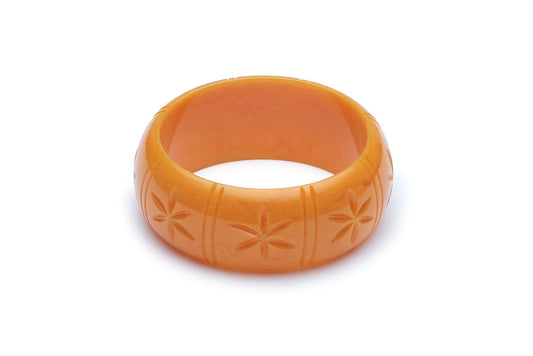 Wide Pale Orange Fakelite Bangle