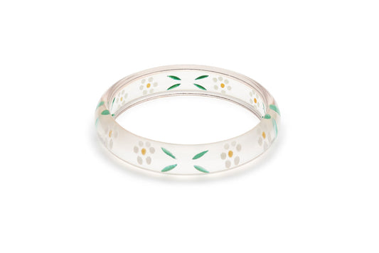Midi Daisy Reverse Carved Bangle