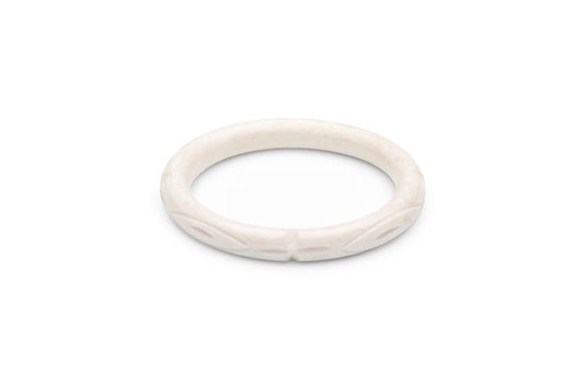 Daisy White Fakelite Maiden Bangle