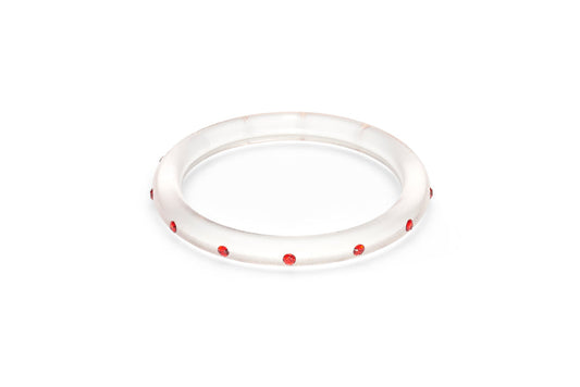 Narrow Poppy Diamante Bangle