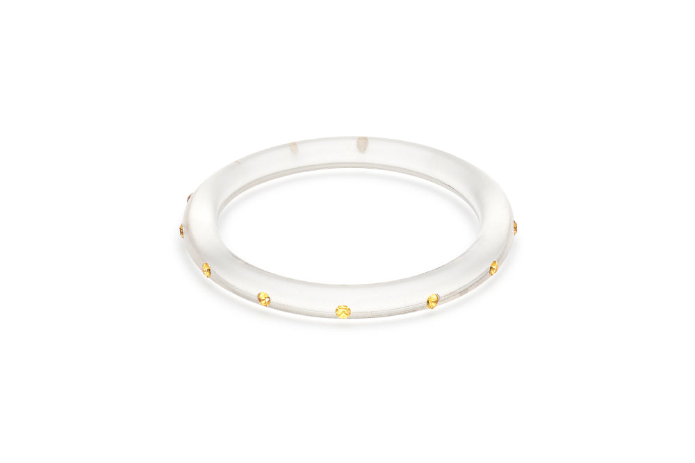 Narrow Marigold Diamante Bangle