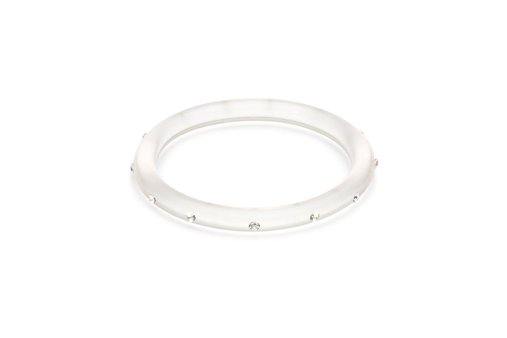 Narrow Clear Diamante Bangle
