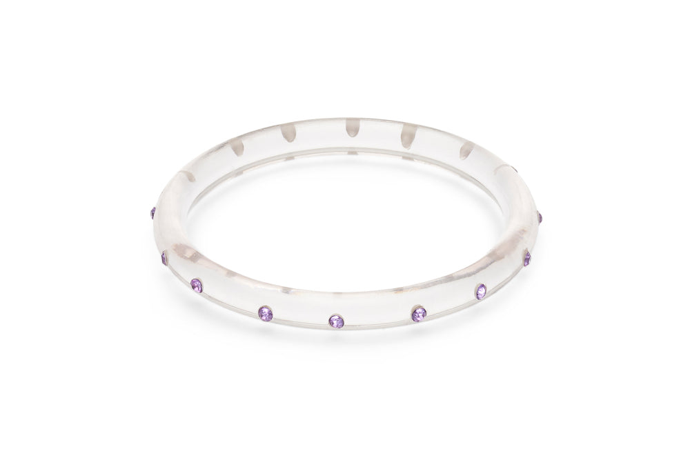 Narrow Wisteria Diamante Duchess Bangle