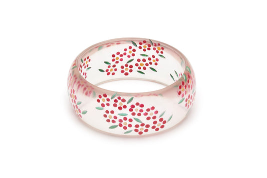 Wide Poppy Reverse Carved Bangle