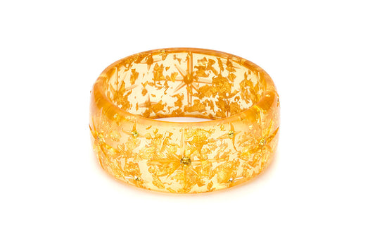 Extra Wide Gold Foil Starburst Duchess Bangle
