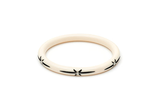 Narrow Ivory Starburst Duchess Bangle
