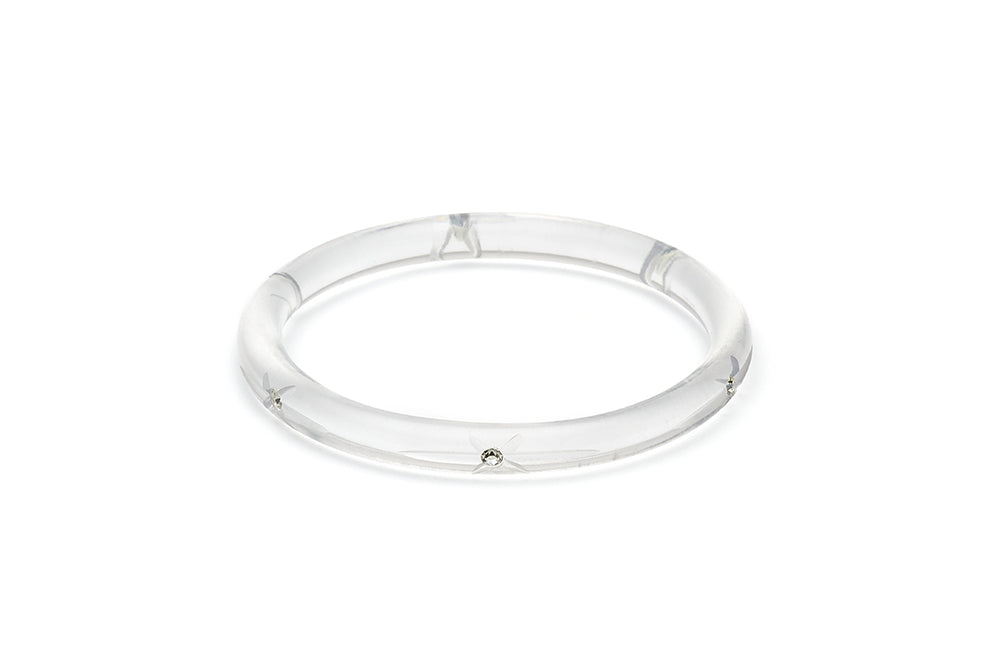 Narrow Clear Starburst Duchess Bangle