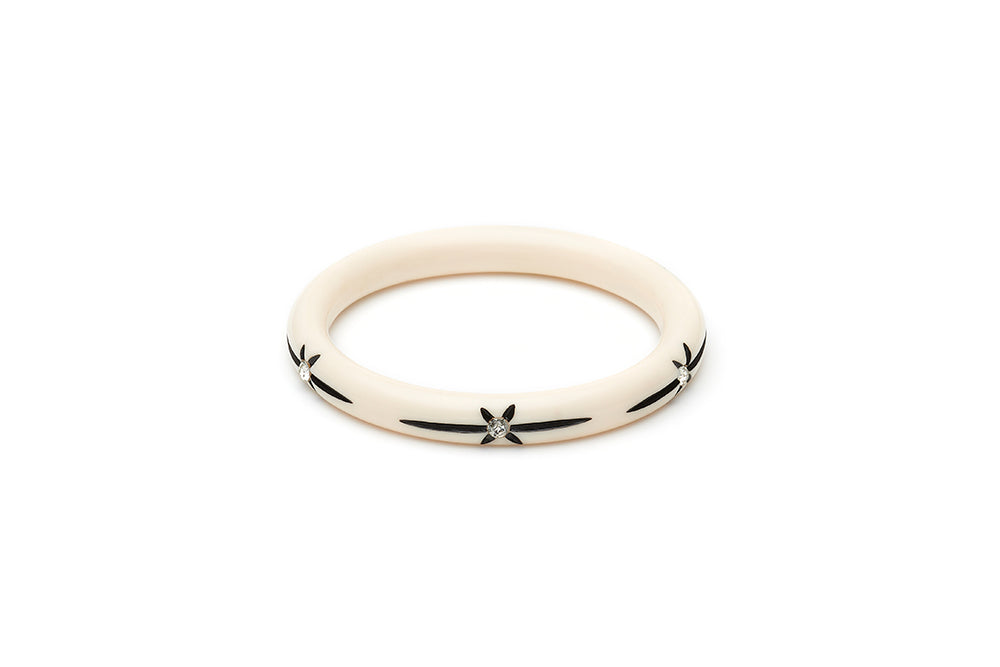Narrow Ivory Starburst Maiden Bangle