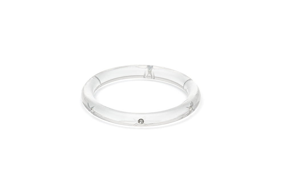Narrow Clear Starburst Maiden Bangle