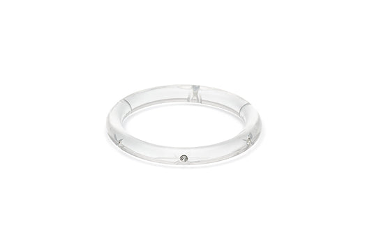 Narrow Clear Starburst Maiden Bangle