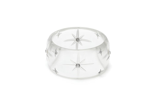 Extra Wide Clear Starburst Maiden Bangle