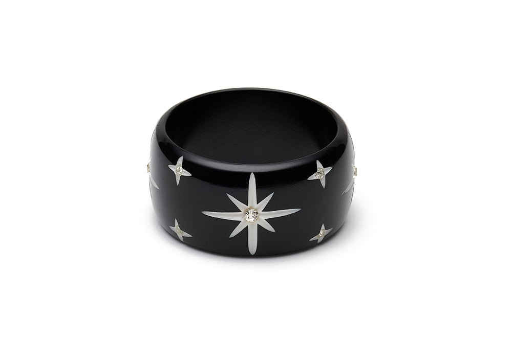 Extra Wide Black Starburst Maiden Bangle