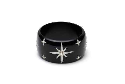 Extra Wide Black Starburst Maiden Bangle