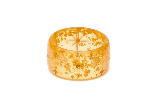 Extra Wide Gold Foil Starburst Maiden Bangle