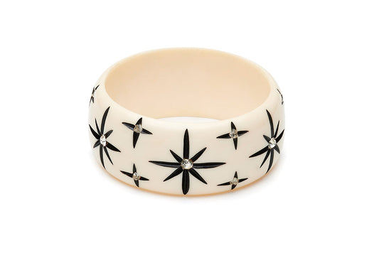 Extra Wide Ivory Starburst Duchess Bangle