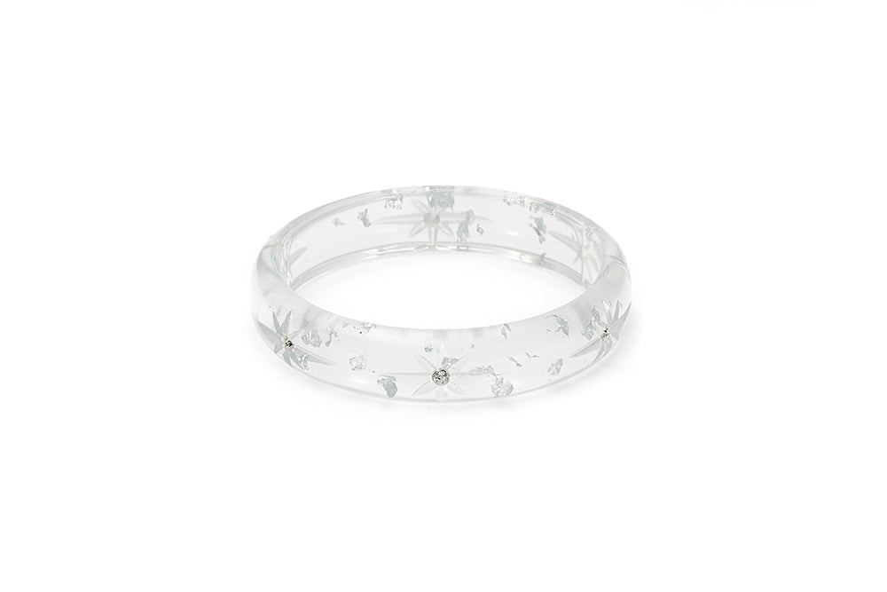 Midi Silver Foil Starburst Bangle