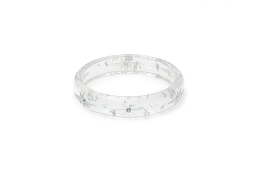 Midi Silver Foil Starburst Bangle
