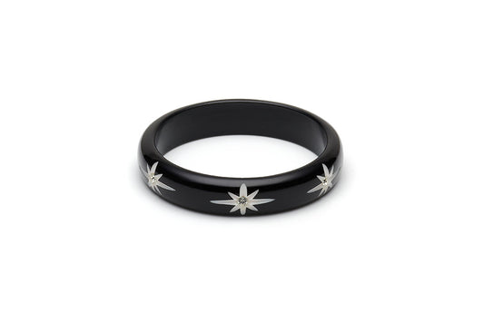 Midi Black Starburst Bangle