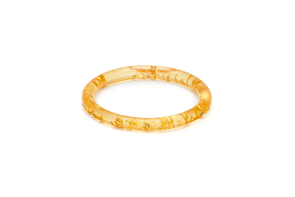 Narrow Gold Foil Starburst Bangle