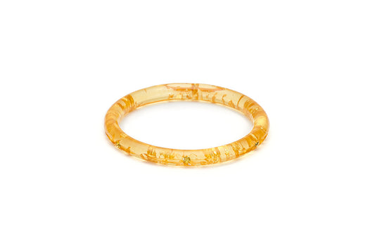 Narrow Gold Foil Starburst Maiden Bangle