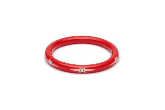 Narrow Red Starburst Duchess Bangle